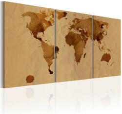 Artgeist Kép - falitérkép - The World map színes kávét Világtérkép 60x30