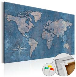 Artgeist Kép parafán - Sapphire Planet [Cork Map] Parafa világtérkép - vászonkép 120x80