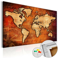 Artgeist Kép parafán - Amber World [Cork Map] 90x60