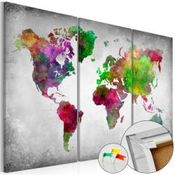 Artgeist Kép parafán - Diversity of World [Cork Map] 90x60