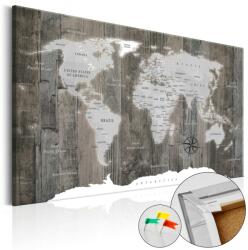 Artgeist Kép parafán - World of Wood [Cork Map] 90x60
