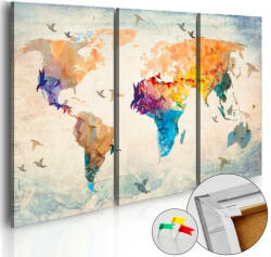 Artgeist Kép parafán - Free as a bird [Cork Map] 120x80