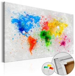 Artgeist Kép parafán - Expressionism of the World [Cork Map] 120x80