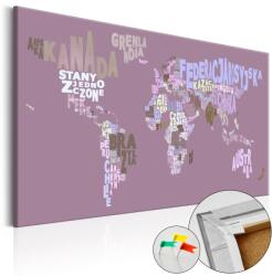 Artgeist Kép parafán - Fairytale World (PL) [Cork Map] Parafa világtérkép - vászonkép 90x60