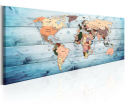 Artgeist Kép - falitérkép - World Maps: Sapphire Travels Világtérkép 150x50