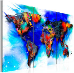 Artgeist Kép - falitérkép - Rainbow map Világtérkép 120x80