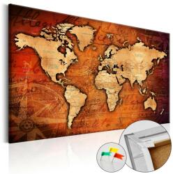 Artgeist Kép parafán - Amber World [Cork Map] 120x80