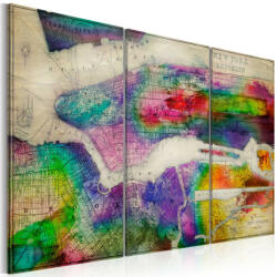 Artgeist Kép - falitérkép - Map of New York City: Brooklyn 60x40