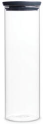 Brabantia Стъклен буркан Brabantia Stackable 646873, 1.9 л, Плътно затваряне, Подходящ за съдомиялна, Тъмносив (646873)
