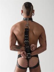 Mister B Leather Slave Collar With Restraints