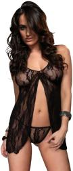 Leg Avenue Romantic Babydoll & G-String 8782 Černá
