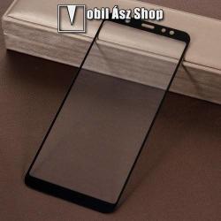 SAMSUNG Galaxy A6 Plus (2018), Üvegfólia, 9H, 5D, Arc Edge, FEKETE