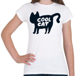 printfashion Cool Cat - Női póló - Fehér (986899)