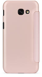Meleovo Husa Samsung Galaxy A5 (2017) Meleovo Smart Flip Rose Gold (spate mat perlat si fata cu aspect metal (MLVSFA520RG)