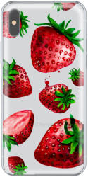 Lemontti Husa iPhone X / XS Lemontti Silicon Art Strawberries (LMSAIPHXM29)