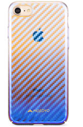 Meleovo Carcasa iPhone 7/8/SE2020/SE2022 Meleovo Cameleon Flash Carbon Red(cu reflexii Blue) (MLVFCIPH8RD)
