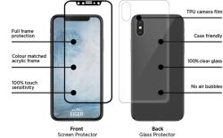 Eiger Folie iPhone 11 Pro / XS / X Eiger Sticla 3D 360° Clear Black (0.33mm, 9H, curved, folie sticla spat (EGSP00157)