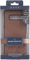 OCCA Carcasa Samsung Galaxy Note 8 Occa Exquis Car Brown (margini flexibile, placuta metalica integrata) (OCEXCN8BR)