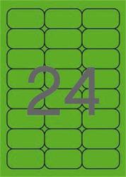 APLI Etikett, 64x33, 9 mm, színes, kerekített sarkú, APLI, neon zöld, 480 etikett/csomag (LCA2873) - irodaoutlet