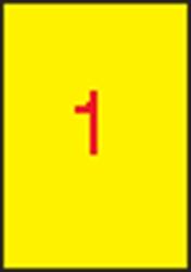 APLI Etikett, 210x297 mm, színes, APLI, sárga, 100 etikett/csomag (LCA11838) - irodaoutlet