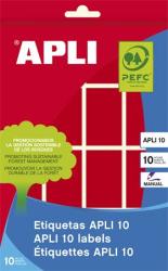 APLI Etikett, 25x40 mm, kézzel írható, színes, kerekített sarkú, APLI, piros, 128 etikett/csomag (LCA2756) - irodaoutlet