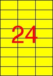 APLI Etikett, 70x37 mm, színes, APLI, sárga, 2400 etikett/csomag (LCA11834) - irodaoutlet