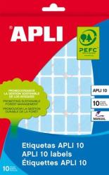 APLI Etikett, 25x40 mm, kézzel írható, színes, kerekített sarkú, APLI, sárga, 128 etikett/csomag (LCA2754) - irodaoutlet