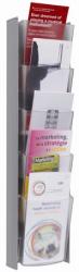 ALBA Katalógustartó, fali, LA4 francia boríték méret, 5 rekeszes, ALBA, ezüst (BAP15) - irodaoutlet