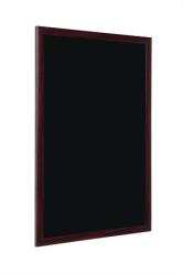  Krétás információs tábla, fekete felület, 90x120 cm, cseresznyefa színű keret (VVBI06) - irodaoutlet