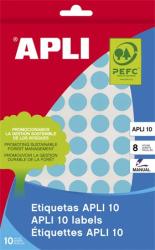 APLI Etikett, 10 mm kör, kézzel írható, színes, APLI, kék, 1008 etikett/csomag (LCA2731) - irodaoutlet