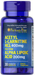 Puritan's Pride Acetyl L-Carnitine 400 mg 30 caps