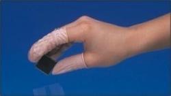 Gumi ujjvédő, antisztatikus, rózsaszín, 1000db/csomag M
