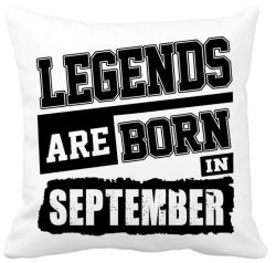 printfashion A legendák szeptemberben születtek! - Párnahuzat, Díszpárnahuzat - Fehér (989829)