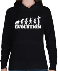 printfashion APA evolúció - Női kapucnis pulóver - Fekete (988429)