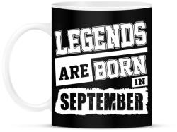 printfashion A legendák szeptemberben születtek! - Bögre - Fekete (989641)