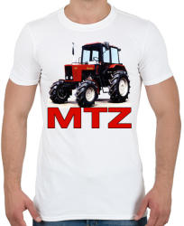 printfashion MTZ traktor - Férfi póló - Fehér (989845)