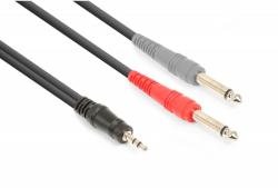 VONYX Cablu jack stereo 3.5mm tata - 2x jack mono 6.3mm tata 6m (177.772)
