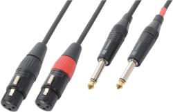 Power Dynamics Cablu convertor 2x XLR mama - 2x 6.3 jack 6.3mm mono 1.5m Power Dynamics (177.066)