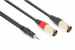 VONYX Cablu 2x XLR Tata - Jack Stereo 3.5mm Tata 1.5m (177.750)