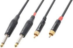 Power Dynamics Cablu 2x Jack 6.3mm tata Mono - 2x RCA tata 6m Power Dynamics (176.666)