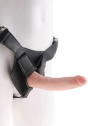 King Cock Strap-On Harness with 7 Inch Cock