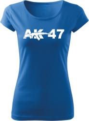 DRAGOWA Tricou de damă AK47, albastru 150g/m2