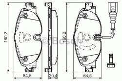 Bosch Set placute frana, frana disc AUDI TT (FV3) (2014 - 2016) BOSCH 0 986 494 660