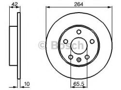 Bosch Disc frana OPEL ZAFIRA A (F75) (1999 - 2005) BOSCH 0 986 478 884