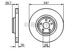 Bosch Disc frana AUDI A6 Avant (4F5, C6) (2005 - 2011) BOSCH 0 986 479 260
