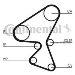 CONTITECH Set curea de distributie PEUGEOT PARTNER (2008 - 2016) CONTITECH CT1092K1