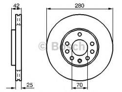 Bosch Disc frana OPEL COMBO Tour (2001 - 2016) BOSCH 0 986 478 883