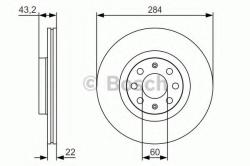 Bosch Disc frana FIAT PUNTO (199) (2012 - 2016) BOSCH 0 986 479 S91