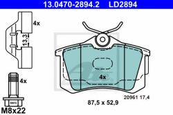 ATE Set placute frana, frana disc VW NEW BEETLE Cabriolet (1Y7) (2002 - 2010) ATE 13.0470-2894.2