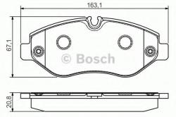 Bosch Set placute frana, frana disc MERCEDES VITO / MIXTO caroserie (W639) (2003 - 2016) BOSCH 0 986 495 098